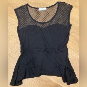 Black peplum top